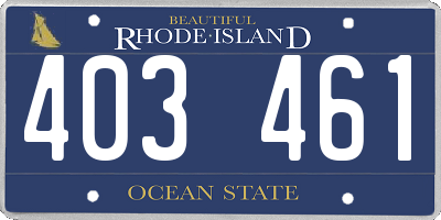 RI license plate 403461