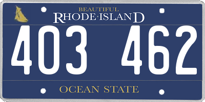 RI license plate 403462