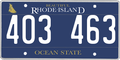 RI license plate 403463