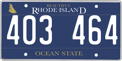 RI license plate 403464