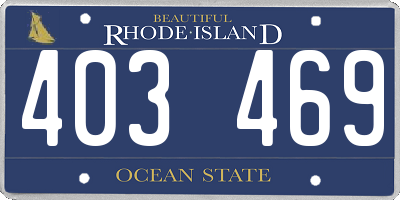 RI license plate 403469