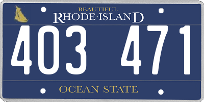 RI license plate 403471