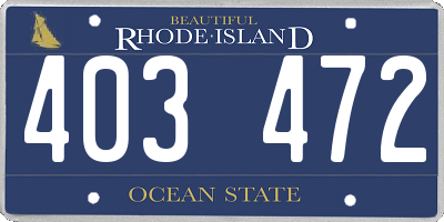RI license plate 403472