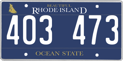 RI license plate 403473