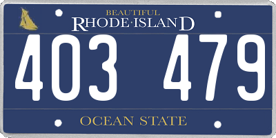 RI license plate 403479