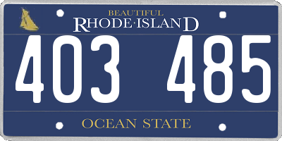 RI license plate 403485
