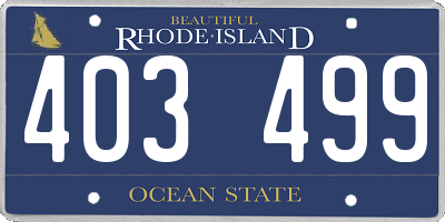 RI license plate 403499