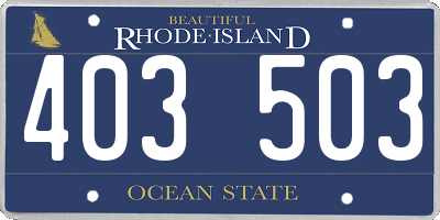RI license plate 403503