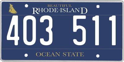 RI license plate 403511