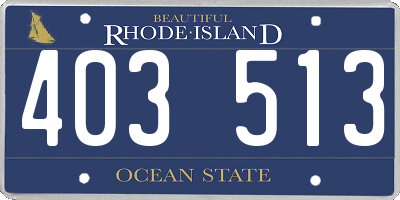 RI license plate 403513