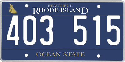 RI license plate 403515