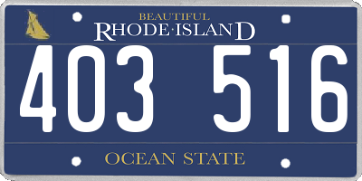 RI license plate 403516