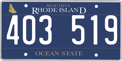 RI license plate 403519