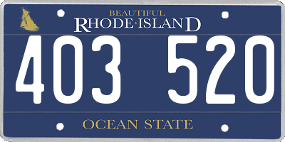 RI license plate 403520