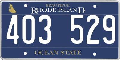 RI license plate 403529