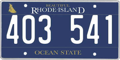 RI license plate 403541