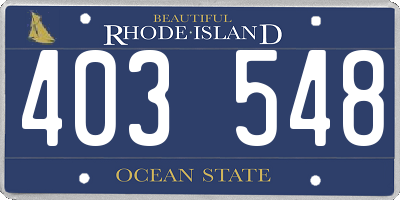RI license plate 403548