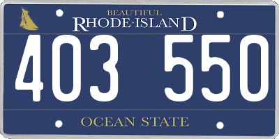 RI license plate 403550