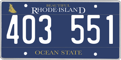 RI license plate 403551