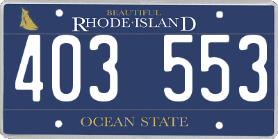 RI license plate 403553