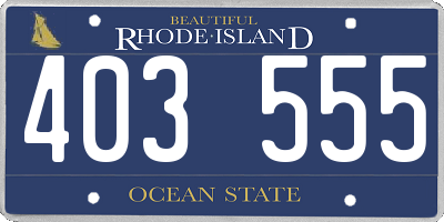 RI license plate 403555
