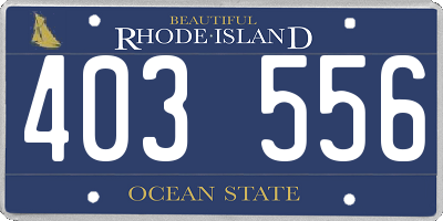 RI license plate 403556