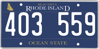 RI license plate 403559