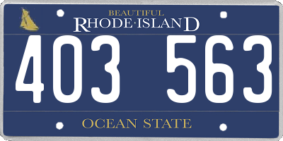 RI license plate 403563