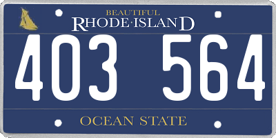 RI license plate 403564