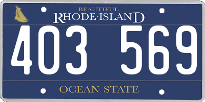 RI license plate 403569