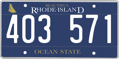 RI license plate 403571