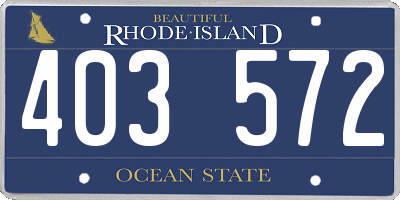 RI license plate 403572