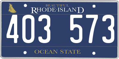RI license plate 403573