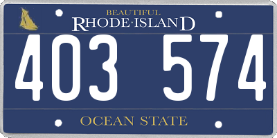 RI license plate 403574