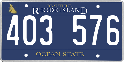 RI license plate 403576