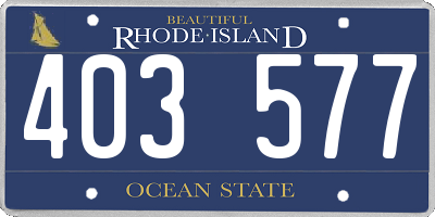 RI license plate 403577