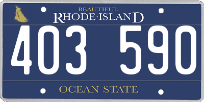 RI license plate 403590