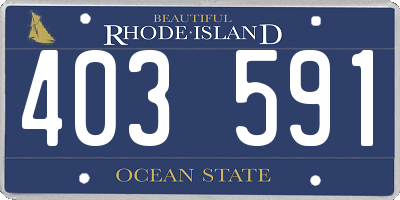 RI license plate 403591