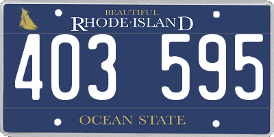 RI license plate 403595