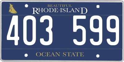 RI license plate 403599