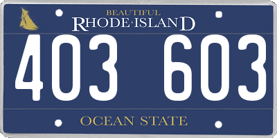 RI license plate 403603