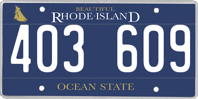 RI license plate 403609
