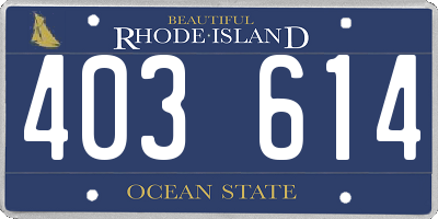 RI license plate 403614