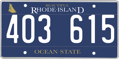RI license plate 403615
