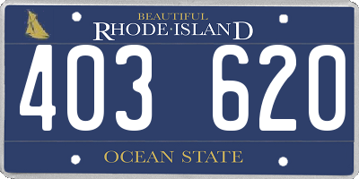 RI license plate 403620
