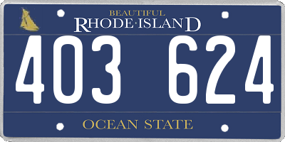 RI license plate 403624