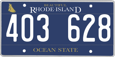 RI license plate 403628