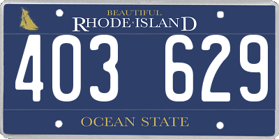 RI license plate 403629