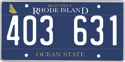 RI license plate 403631