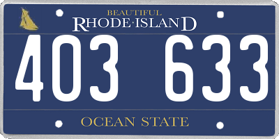 RI license plate 403633
